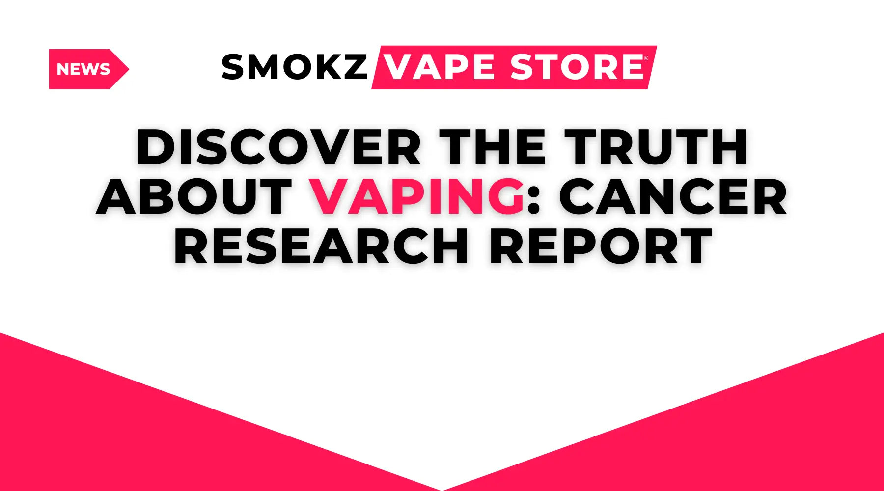 Promotional graphic for American Lung Association on vaping and cancer research at e-liquids shop