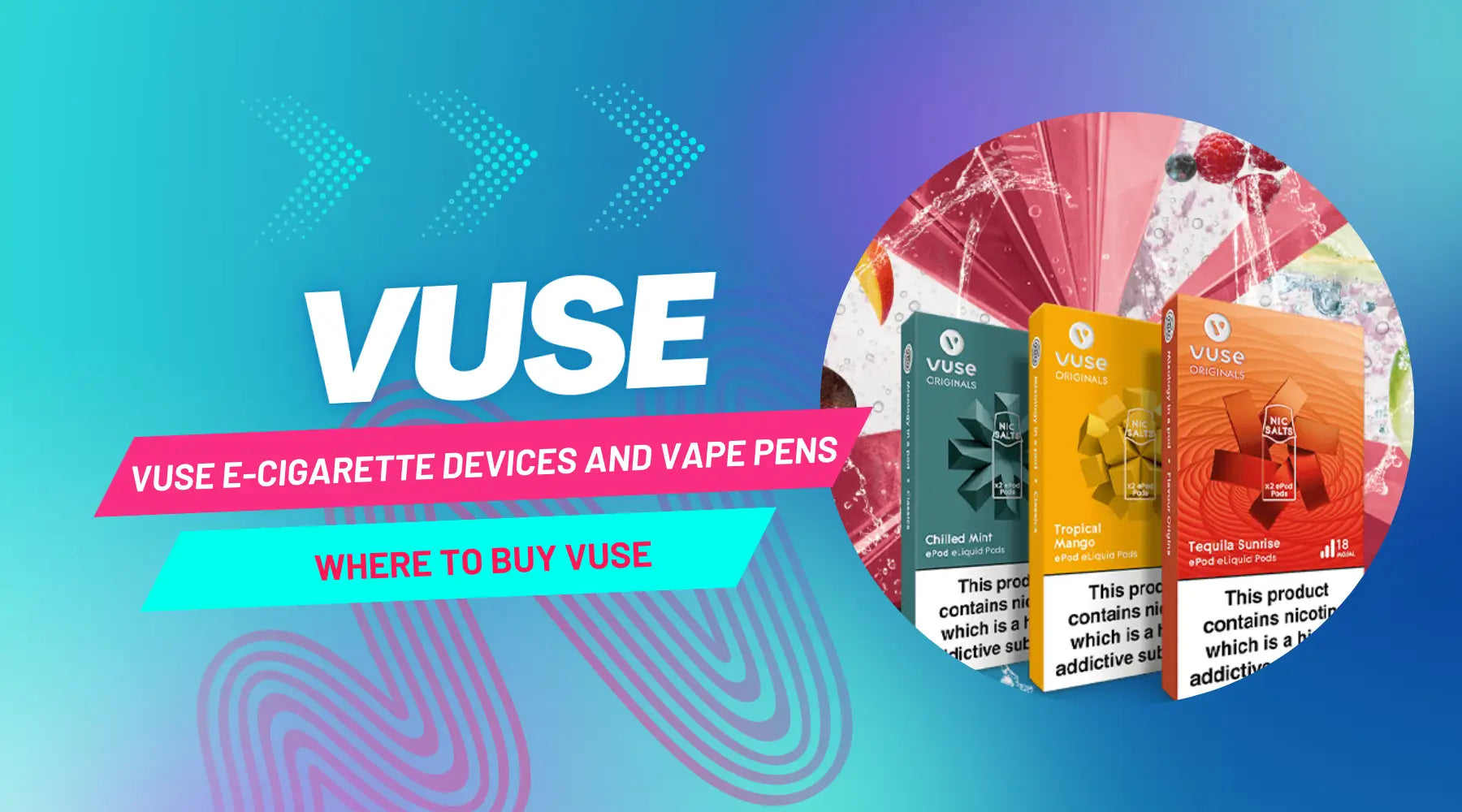 Vuse ePod devices and vape pens in various flavors at Smokz Vape Store with berry blend vuse