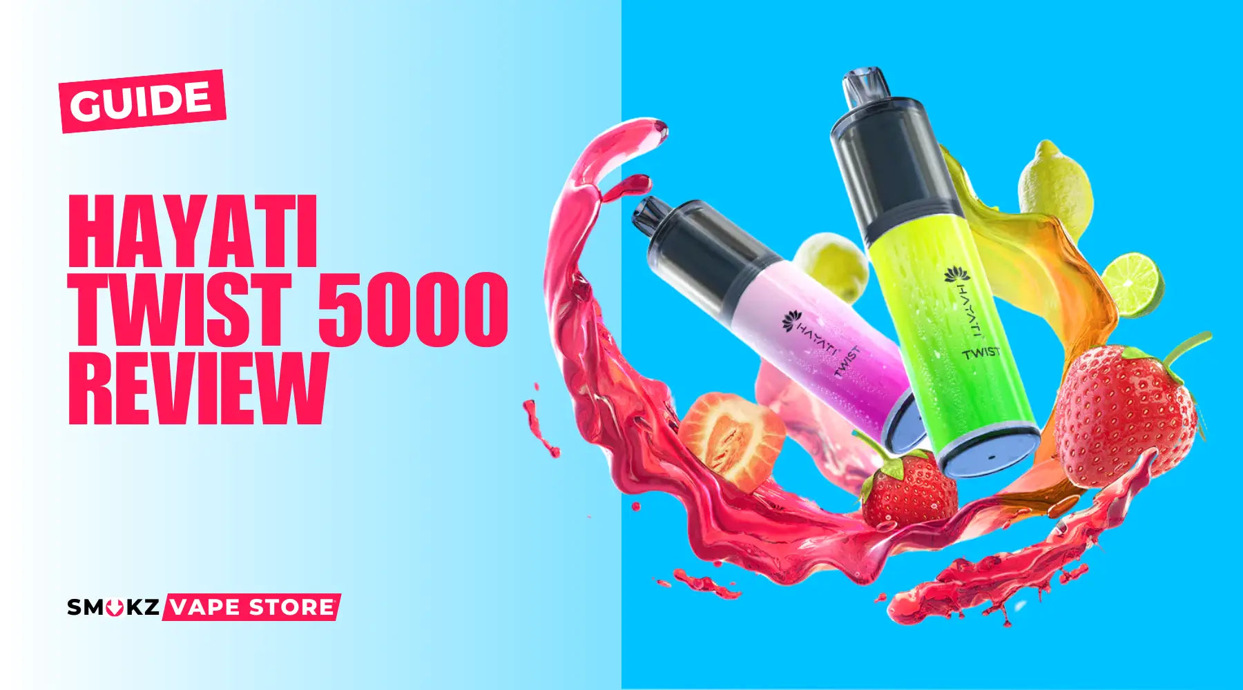 Hayati Twist 5000 Vape Delivers Blue Sour Raspberry and More Premium Flavours - Smokz Vape Store