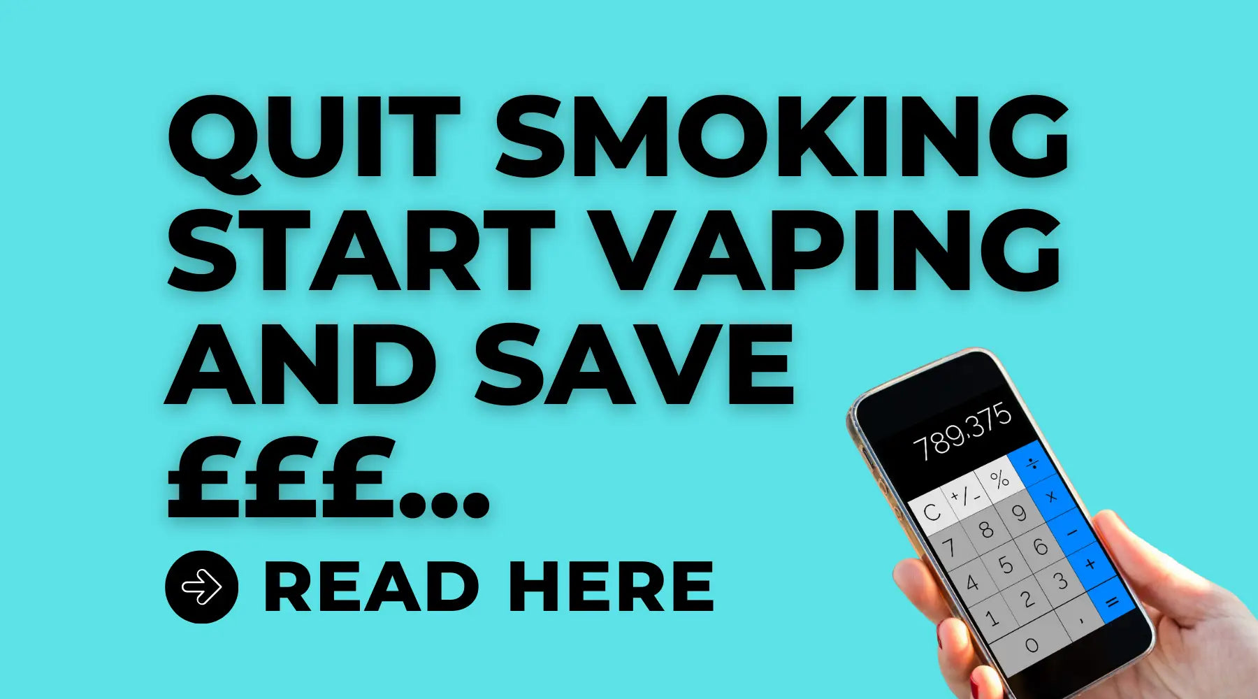 Promotional banner for vaping as a healthier alternative from Smokz Vape Store.