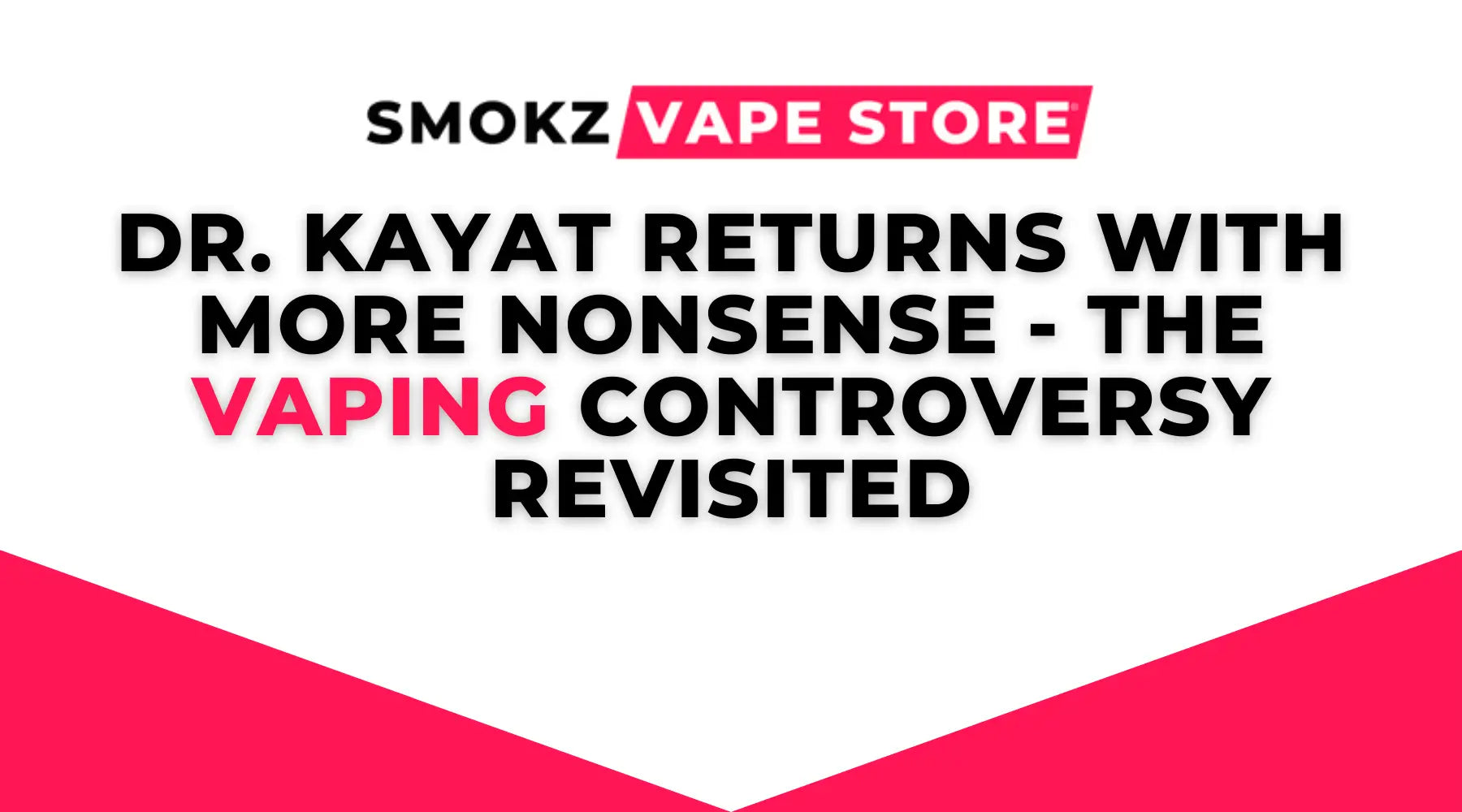 Kayat Returns with Controversial Claims as Cancer Research UK Steps - Smokz Vape Store