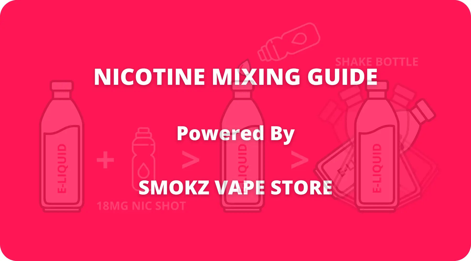 Nicotine Shot Solutions for 100ml E-Liquids and DIY Mixes - Smokz Vape Store