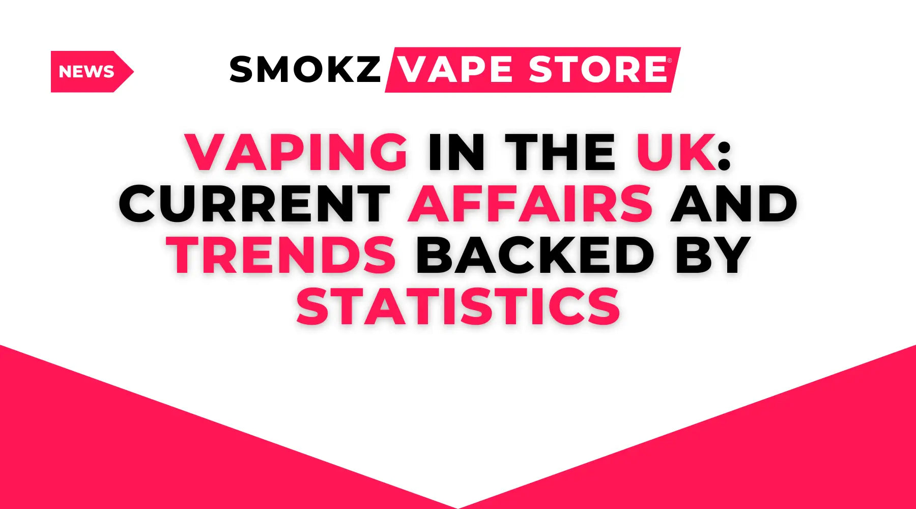 Promotional graphic for Smokz Vape Store highlighting public health perspectives in vaping industry association
