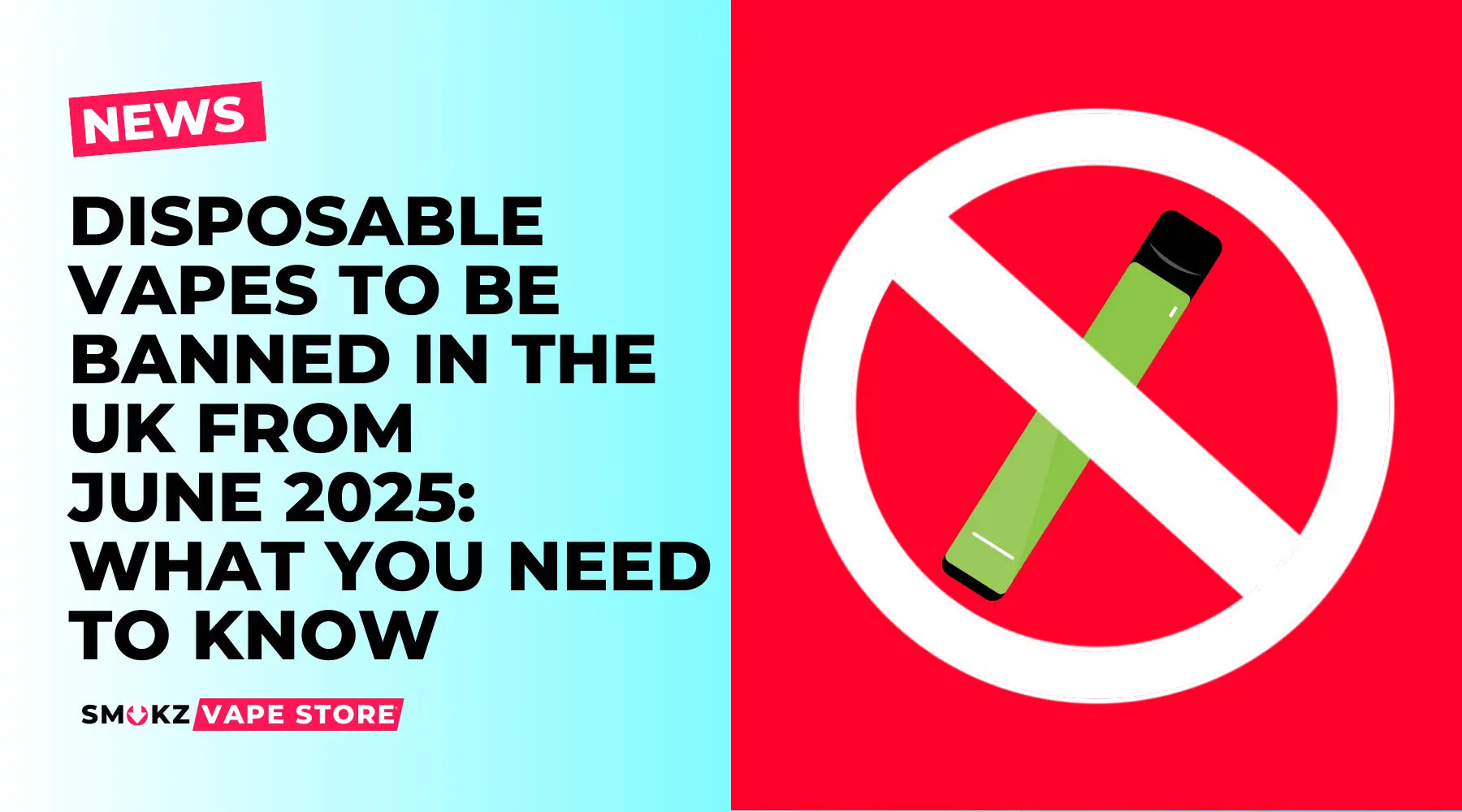 News headline about ban disposable vapes addressing environmental impact and public health