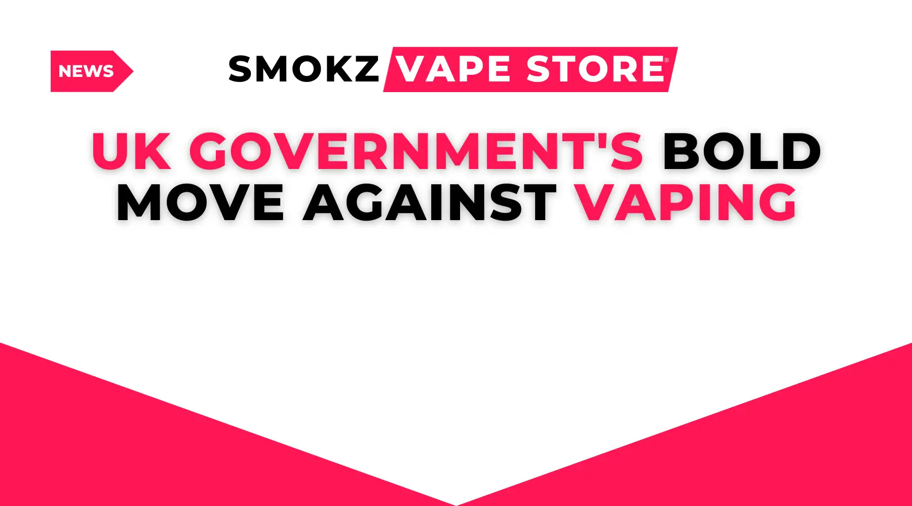 Promotional graphic for a Vape Store highlighting nic salt and vaping regulation concerns