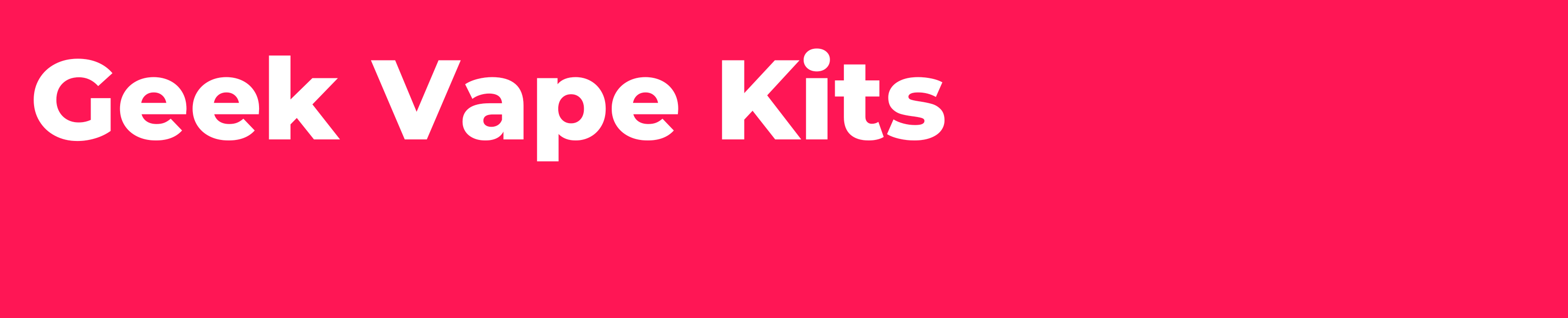 White text reading Geek Vape Kits on a bright red background in Geek Vape Kits UK collection
