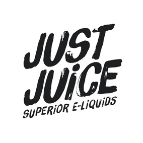 Black text logo for a nic salt e-liquid brand in the Just Juice Premium collection