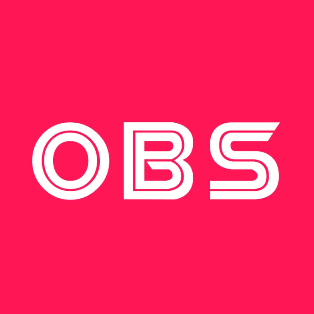 OBS Vape logo with stylized OBS letters on red background, ideal for vape kits and tanks
