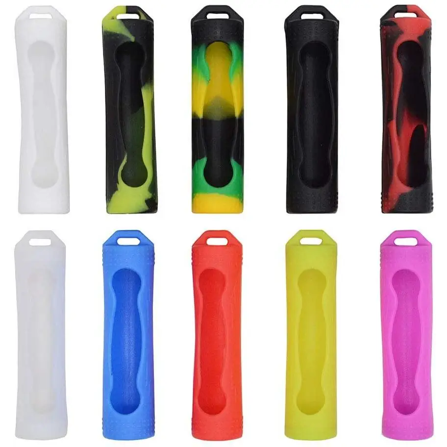 Vibrant silicone battery sleeve for 18650 cylindrical batteries and devices