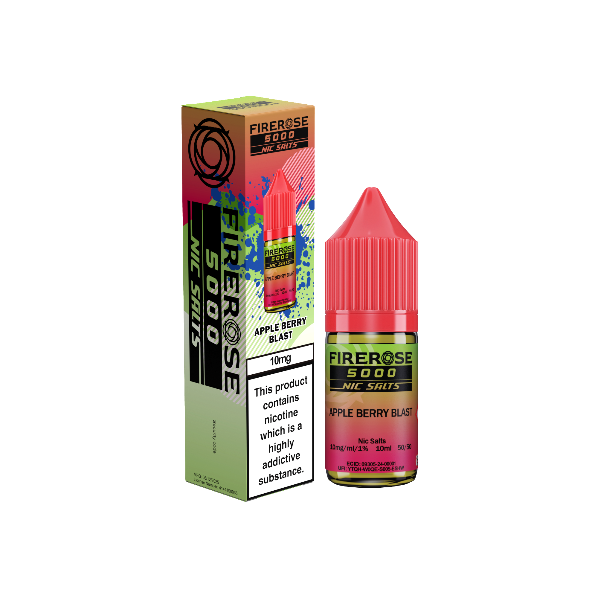 Firerose 5000 Apple Berry Blast Nic Salt E-Liquid