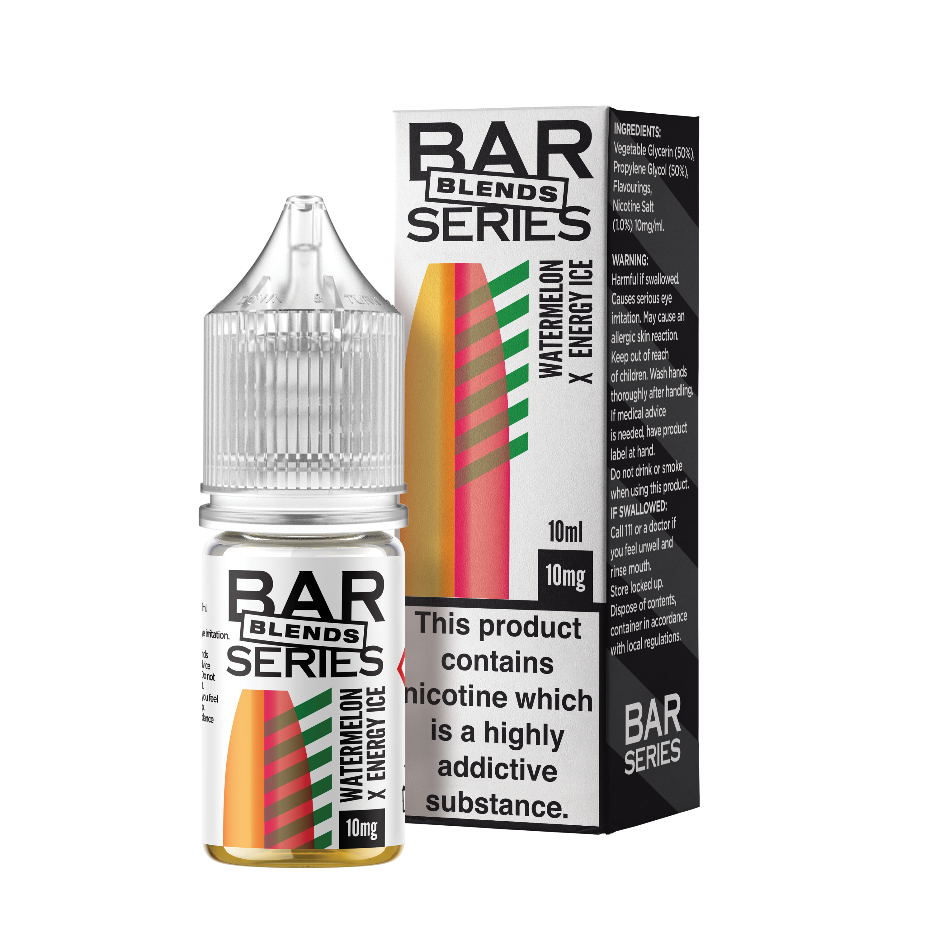 Bar Series Watermelon X Energy Ice Nic Salt E-Liquid
