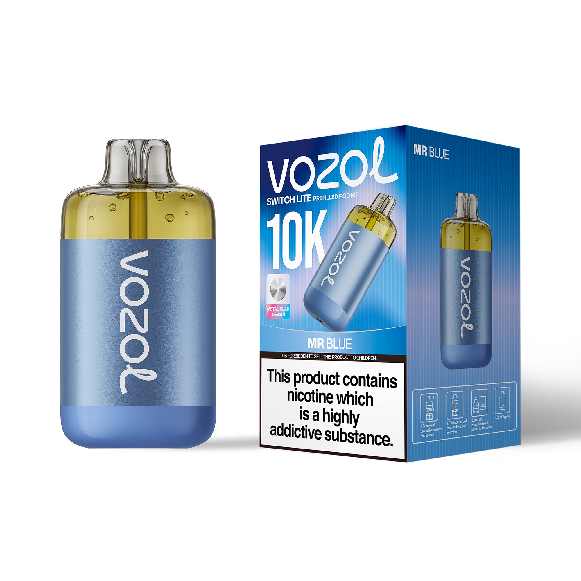 Vozol 10k Switch Lite Prefilled Pod Kit Mr Blue