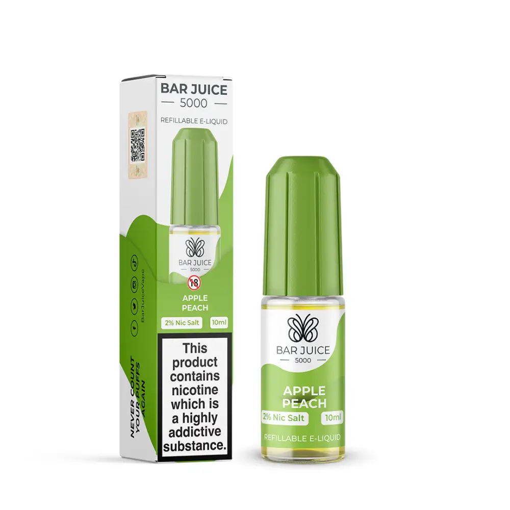 Bar Juice 5000 Apple Peach Nic Salt - 10ml - CLEARANCE.