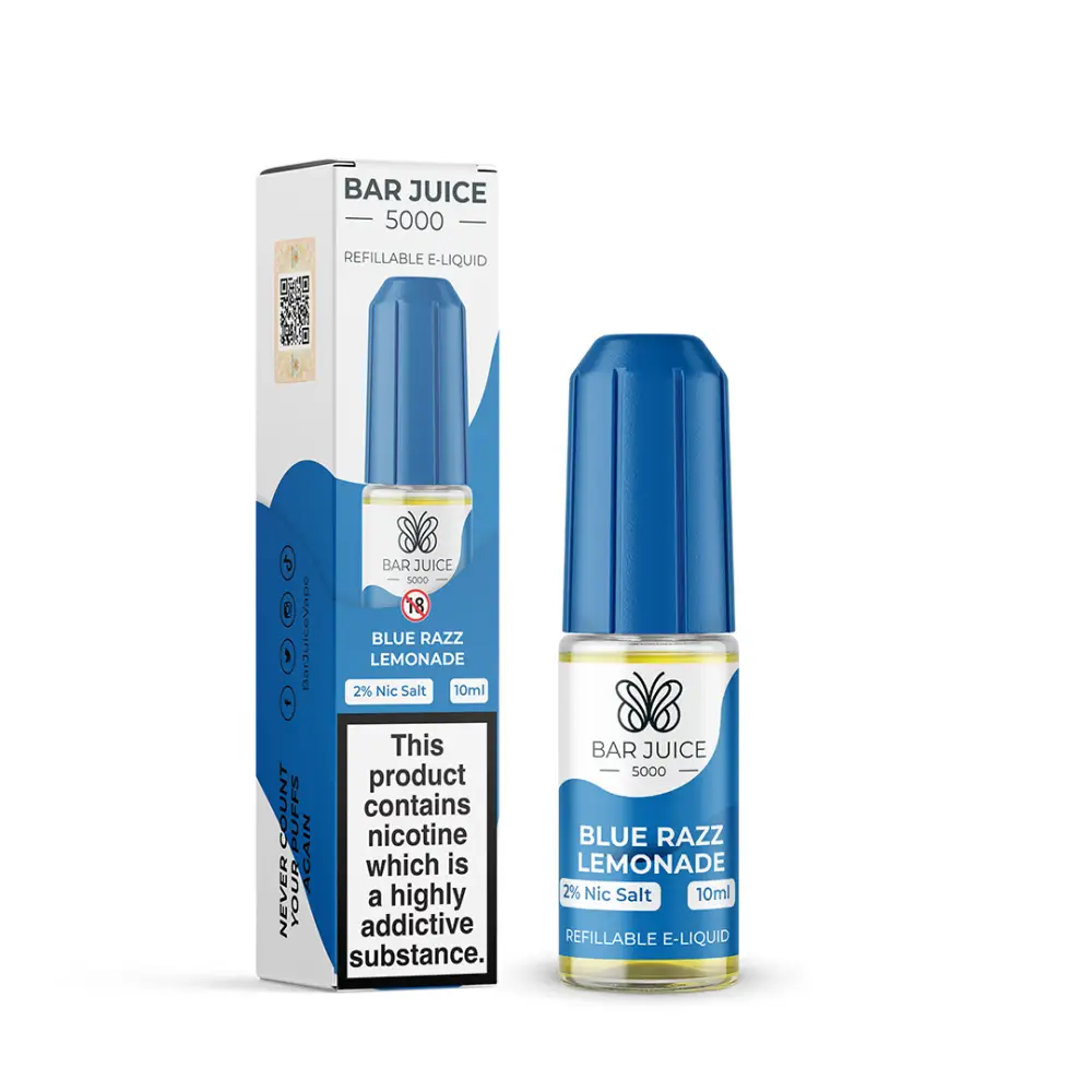 Bar Juice 5000 Blue Razz Lemonade Nic Salt - 10ml - CLEARANCE.