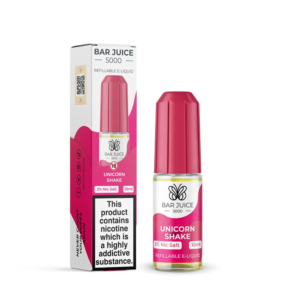 Bar Juice 5000 Unicorn Shake (Strawberry Banana Milkshake) Nic Salt - 10ml - CLEARANCE.