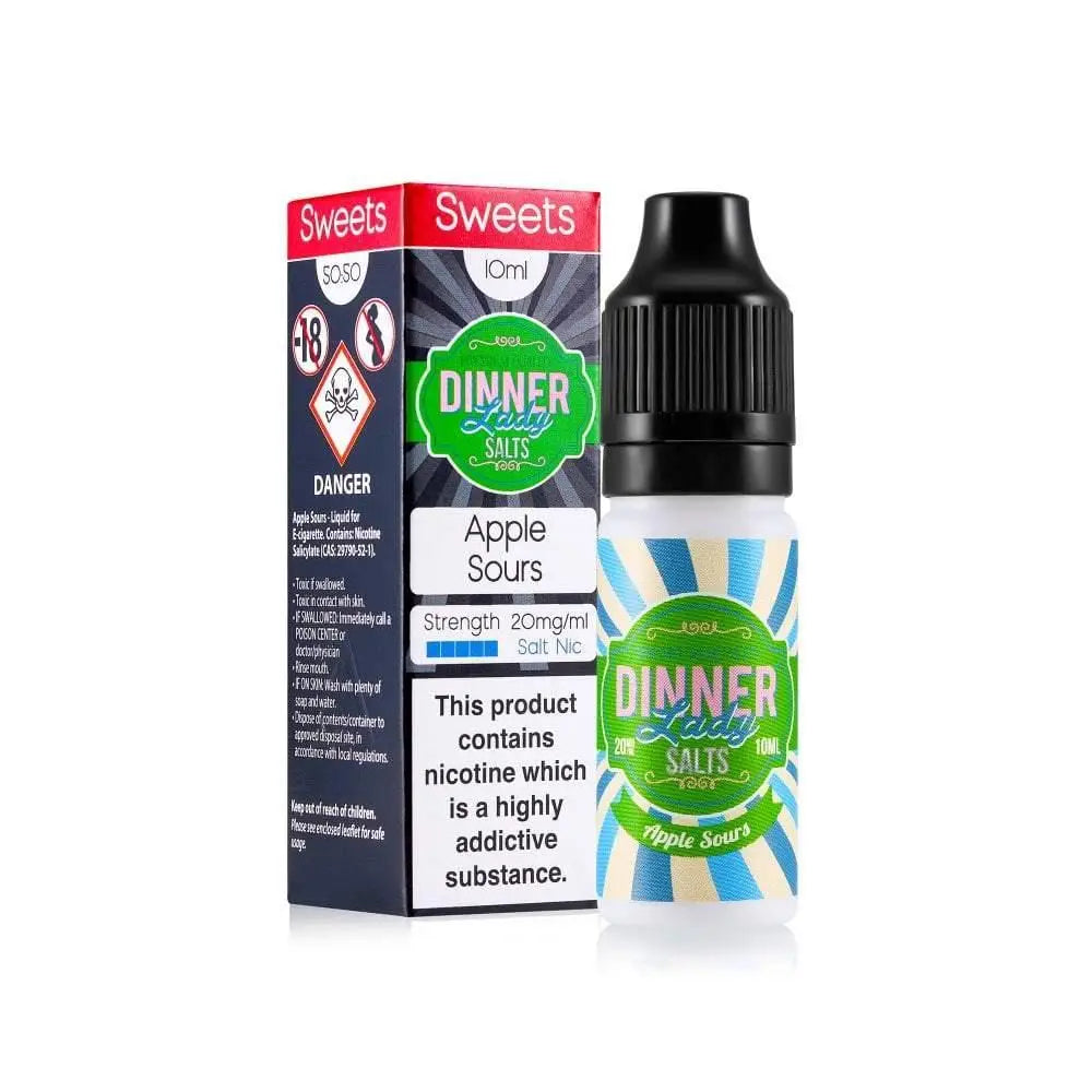 Vape juice with apple flavor and 20mg/ml nicotine salt from Dinner Lady Salts at Smokz Vape Store