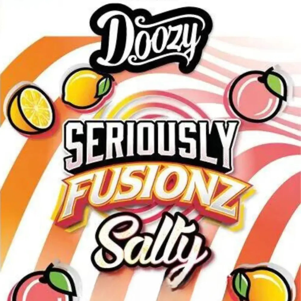 Promotional image for Doozy Fusionz Nic Salt E-Liquid with fruit flavors
