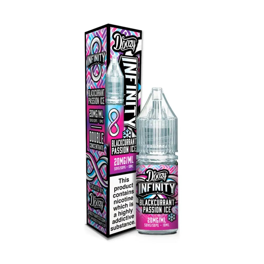 Doozy Infinity Blackcurrant Passion Ice Nic Salts.