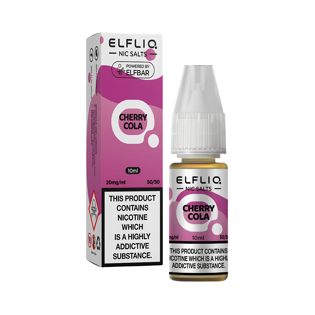 Elfliq Cherry Cola Nic Salt E-Liquid.