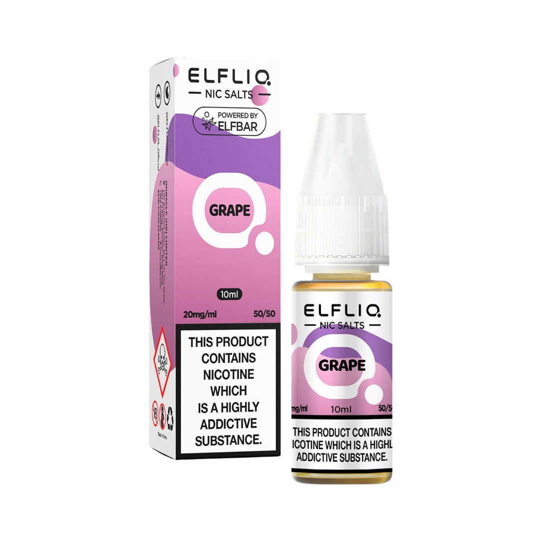 Elfliq Grape Nic Salt E-Liquid.