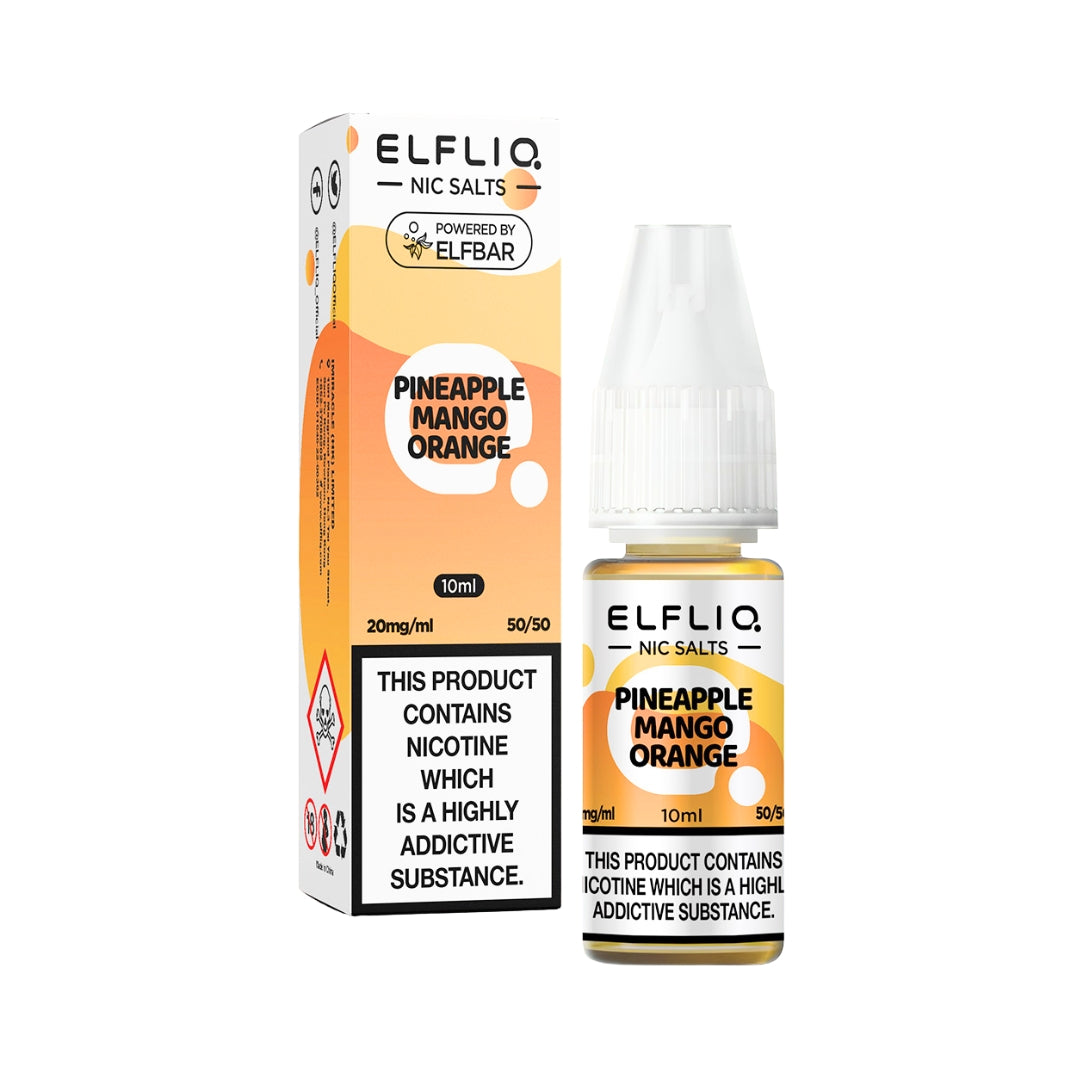 Elfliq Pineapple Mango Orange Nic Salt E-Liquid.