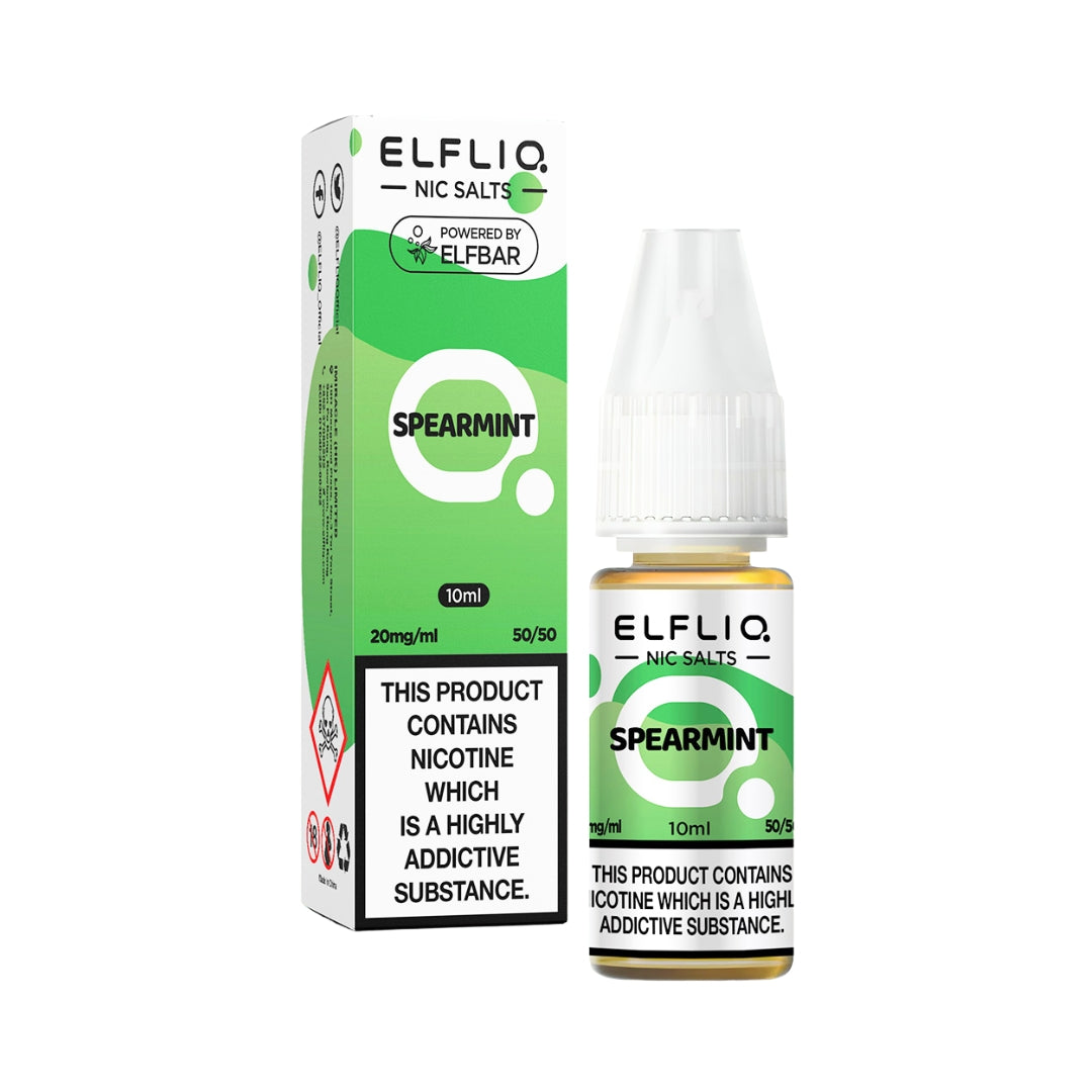 Elfliq Spearmint Nic Salt E-Liquid.
