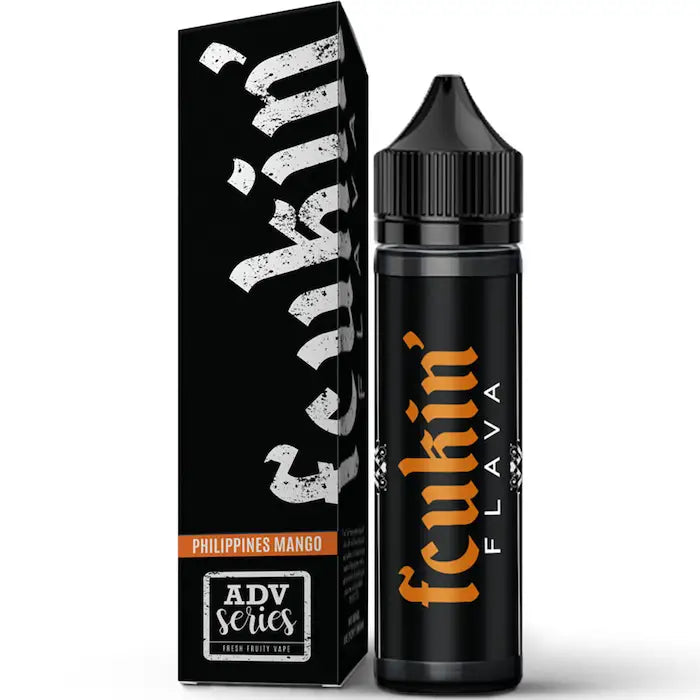 Black Fcukin Flava Philippines Mango 50ml shortfill e-liquid bottle and box at Smokz Vape Store