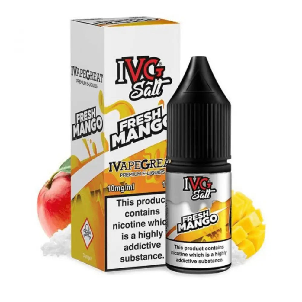 Ivg Salt Fresh Mango 10ml nicotine salt e-liquid with mango flavor for vaping