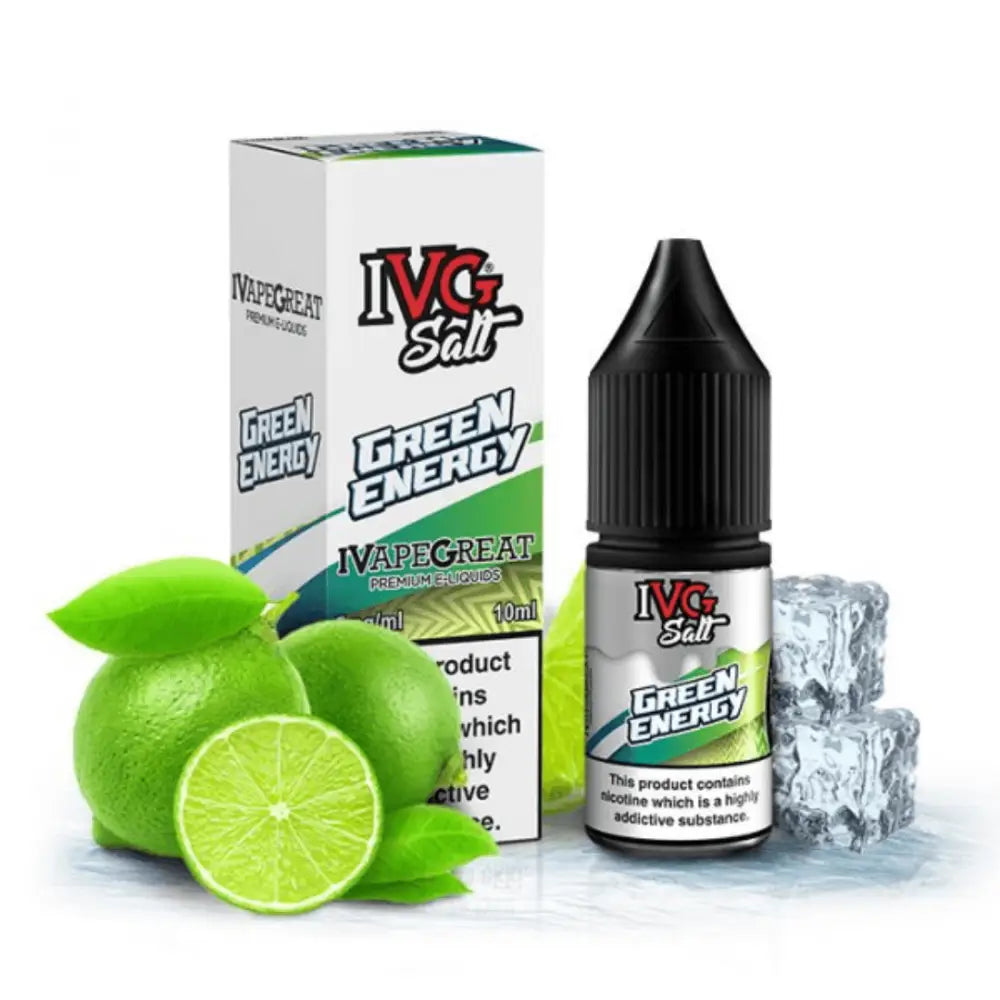 Green energy 10ml IVG Salt Green flavored nicotine salt e-liquid with lime and ice