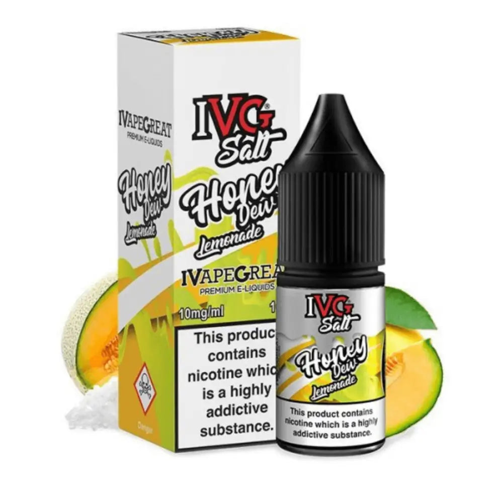 IVG Salt Honeydew Lemonade 10ml e-liquid with 10mg/ml nicotine for smooth vaping