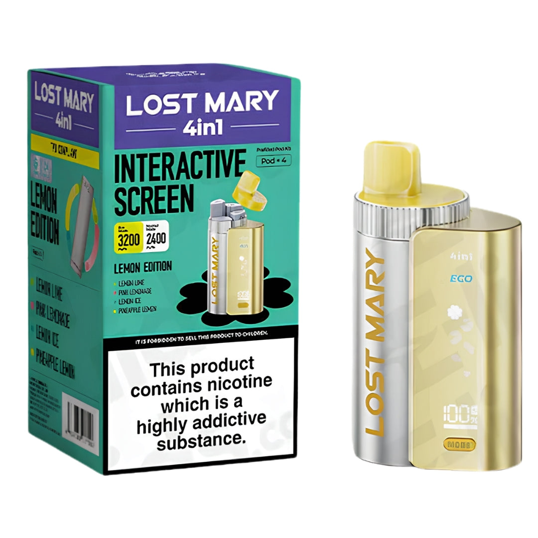 Lost Mary 4 in 1 Pod Kit Lemon Edition.