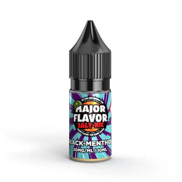 Black-capped Major Flavour Nic Salt Black Menthol 10ml vape juice bottle with 20mg/ml nicotine