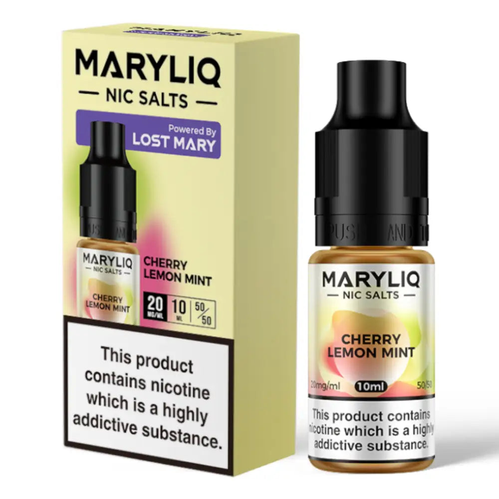 Maryliq E-Liquid Nic Salt Cherry Lemon Mint vape juice with Lost Mary flavors