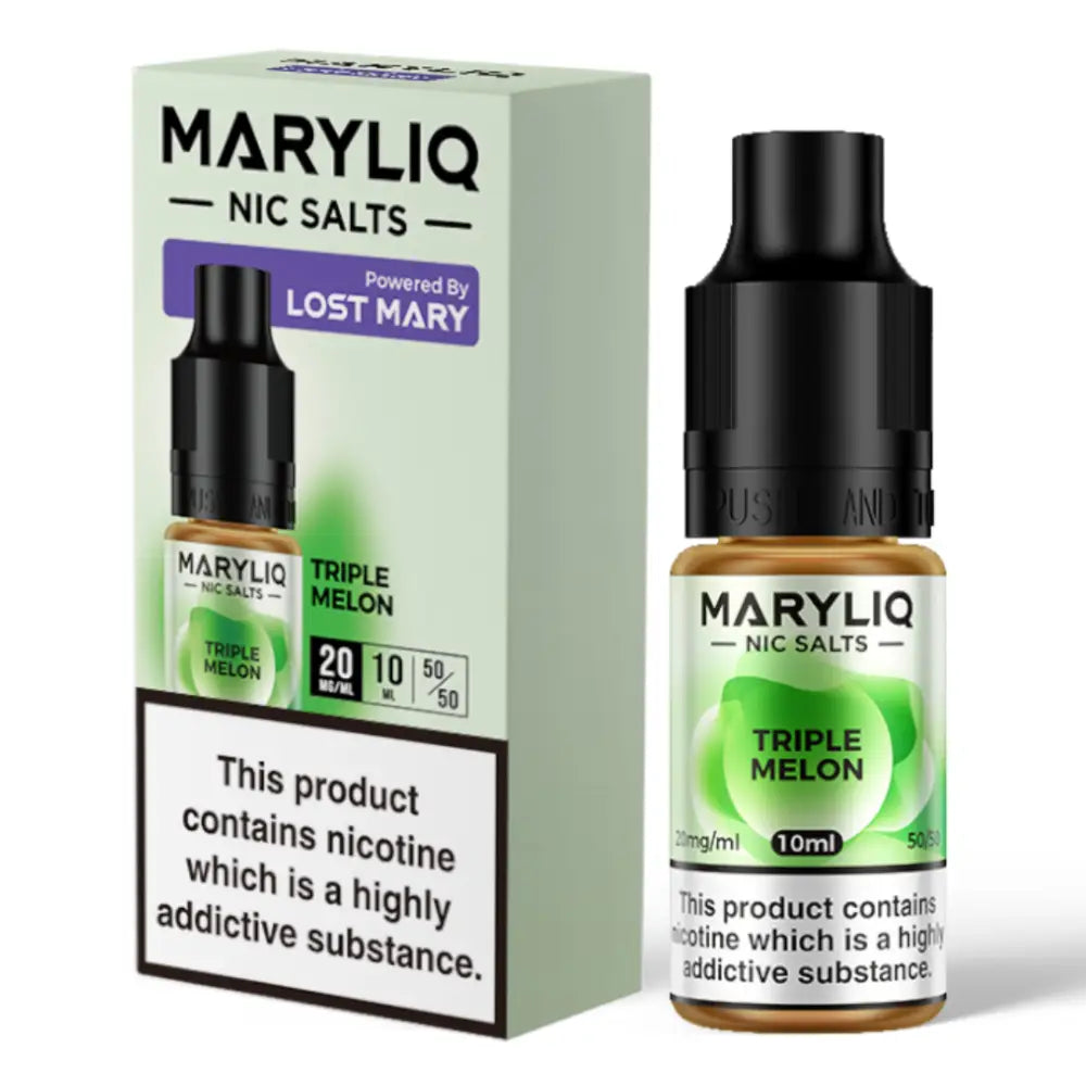 Maryliq e-liquid nic salt Triple Melon flavor for vaping at Smokz Vape Store