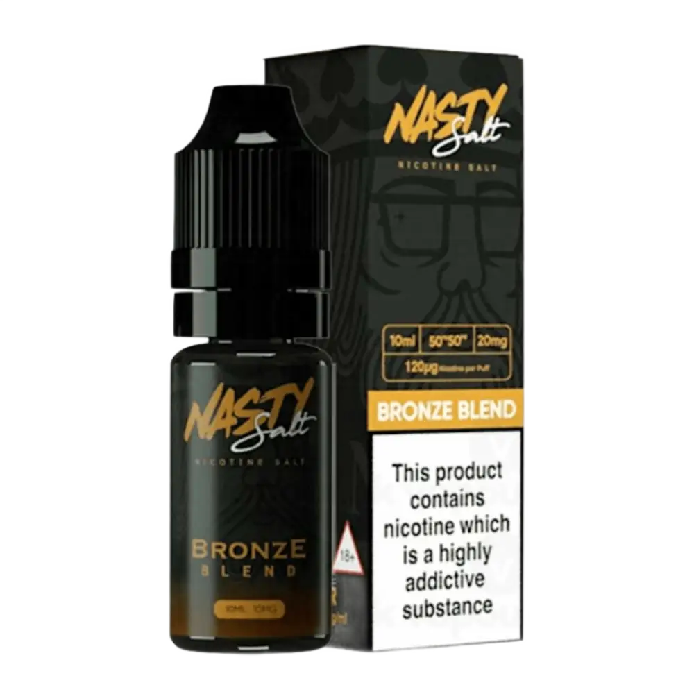 Nasty Juice Bronze Blend Tobacco Nic Salt e-liquid bottle and packaging at Smokz Vape Store