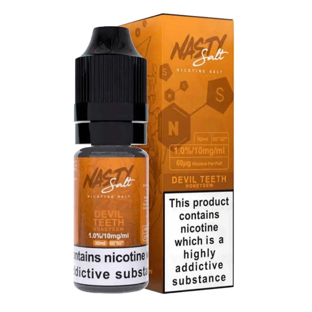 Nasty Juice Devil Teeth Nic Salt E-Liquid bottle and box at Smokz Vape Store