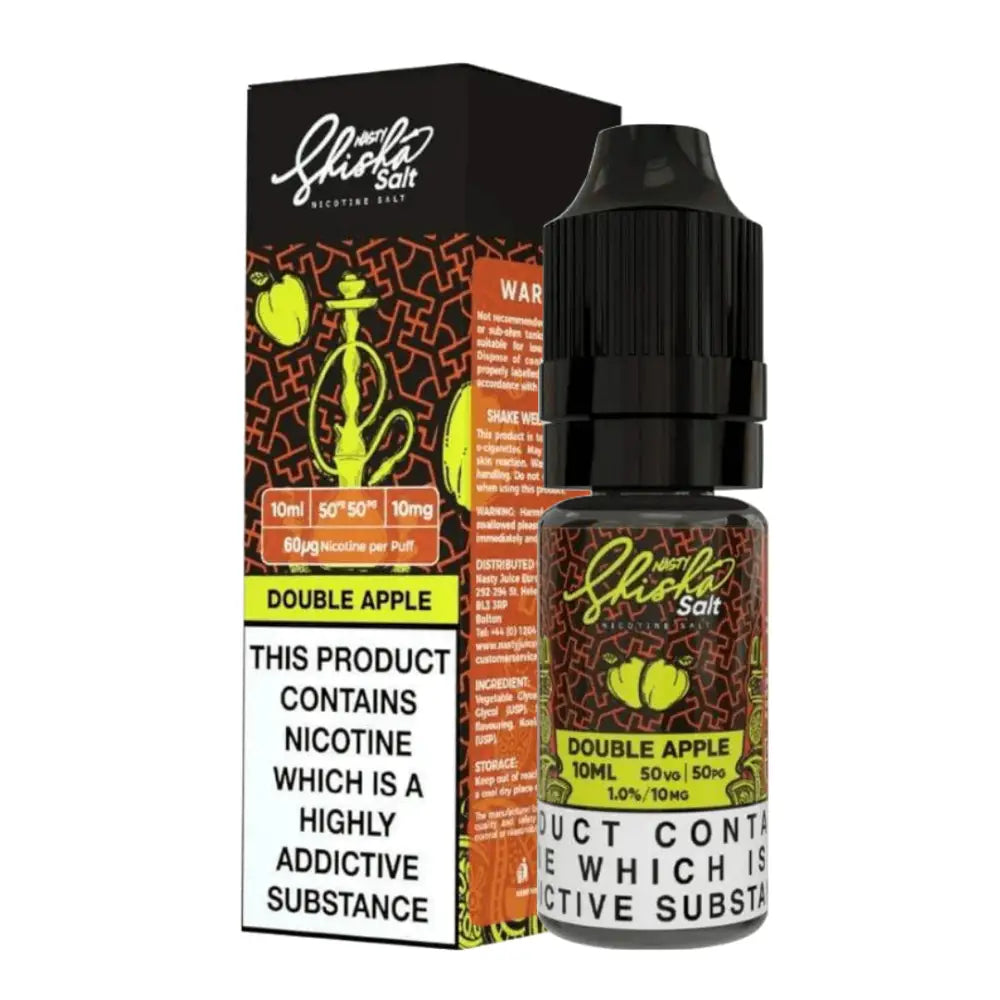 Nasty Juice Double Apple Nic Salt e-Liquid in bottle and box at Smokz Vape Store