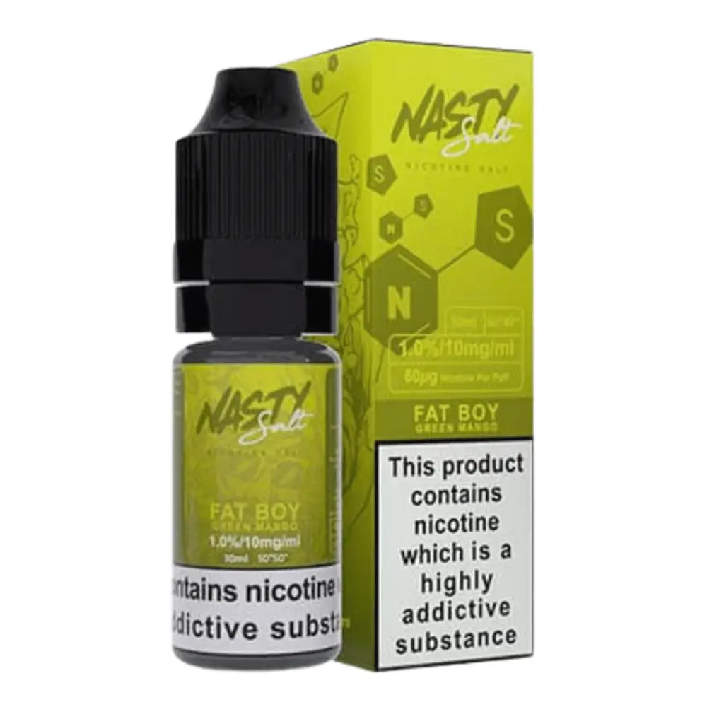 Green mango flavored nicotine salt e-liquid from Nasty Juice Fat Boy for Smokz Vape