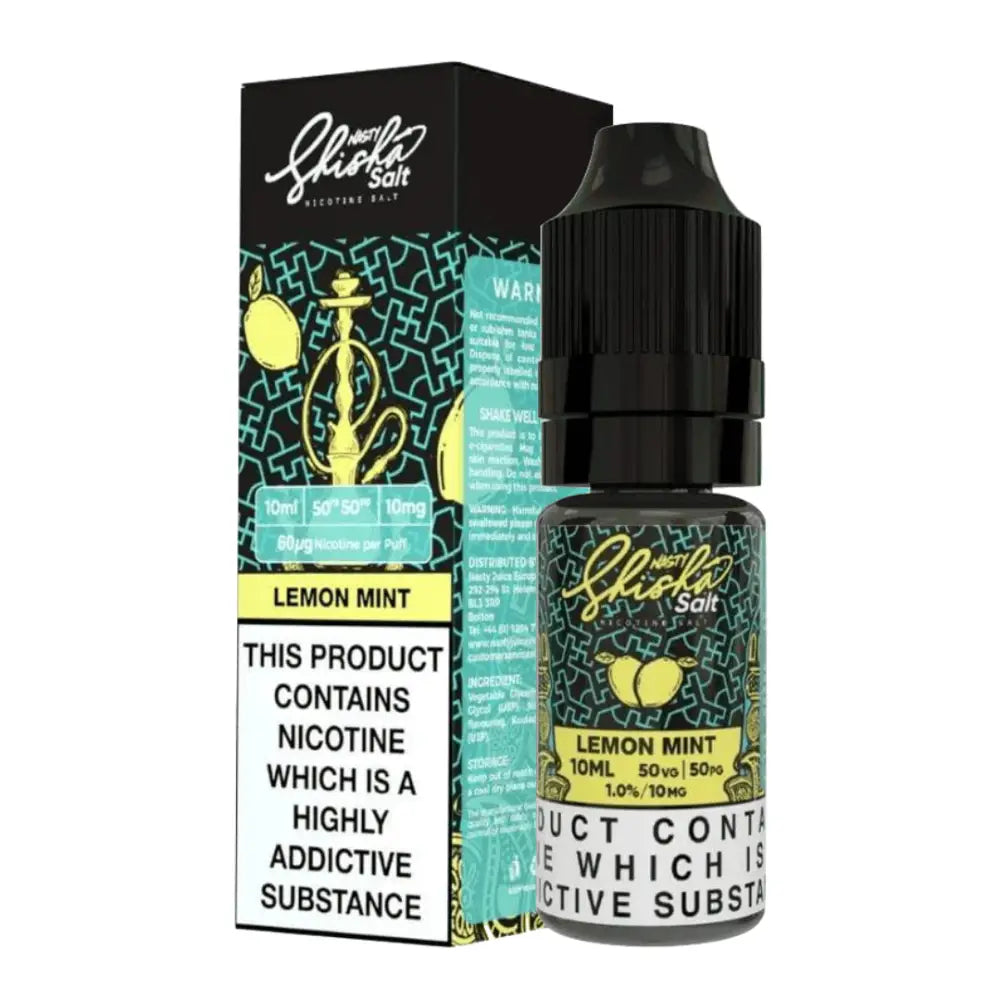 Nasty Juice Lemon Mint Nic Salt e-liquid bottle with packaging at Smokz Vape Store