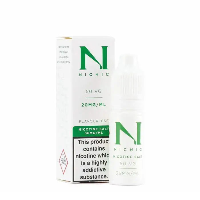 White bottle and box of nic salt shot 10ml 20mg from Smokz Vape Store