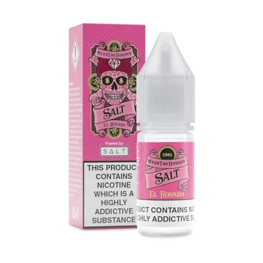 Pink and white skull-themed 10ml nicotine salt e-liquid bottle at Smokz Vape Store