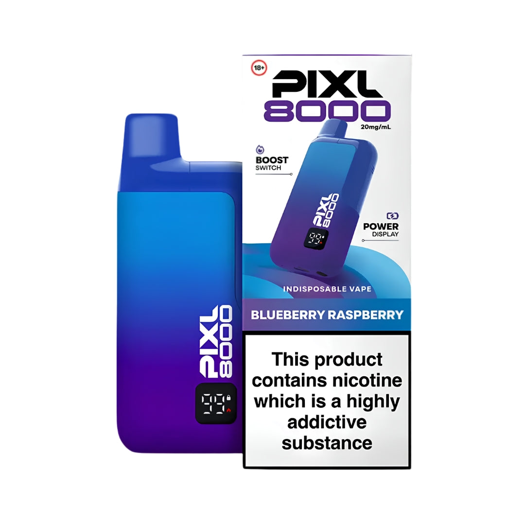 Pixl 8000 Vape Prefilled Kit Blueberry Raspberry.