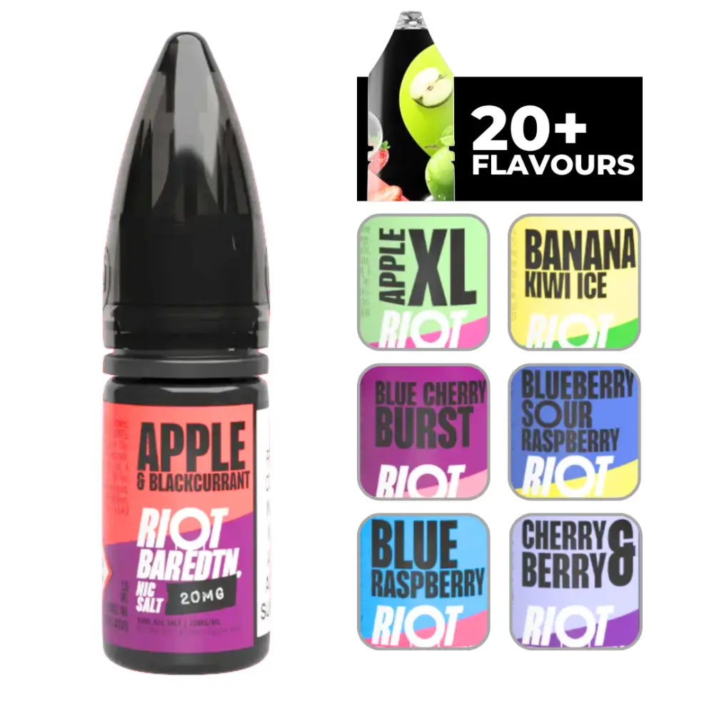 Riot Bar Edtn Apple and Blackcurrant 10ml E-Liquid with 20mg Nicotine Salt