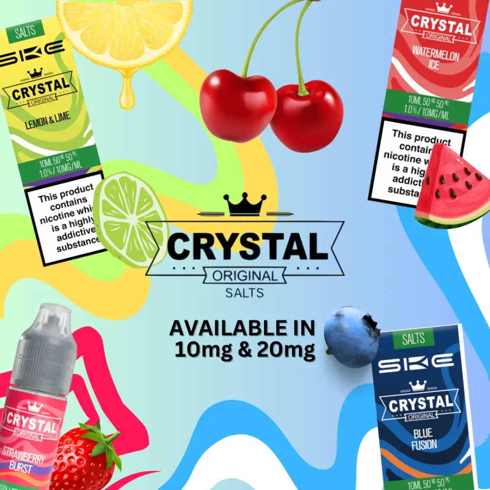 Ske Crystal Nic Salt E-Liquid with Blue Razz Lemonade, Blueberry Sour Raspberry flavors