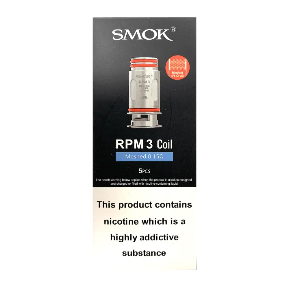Smok RPM 3 meshed 0.15Ω vape coil for Nic Salt e-liquids at Smokz Vape Store