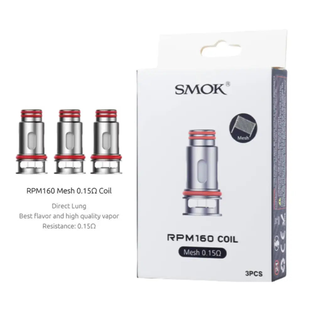 Smok RPM160 coils pack for direct lung vaping at Smokz Vape Store with high flavor