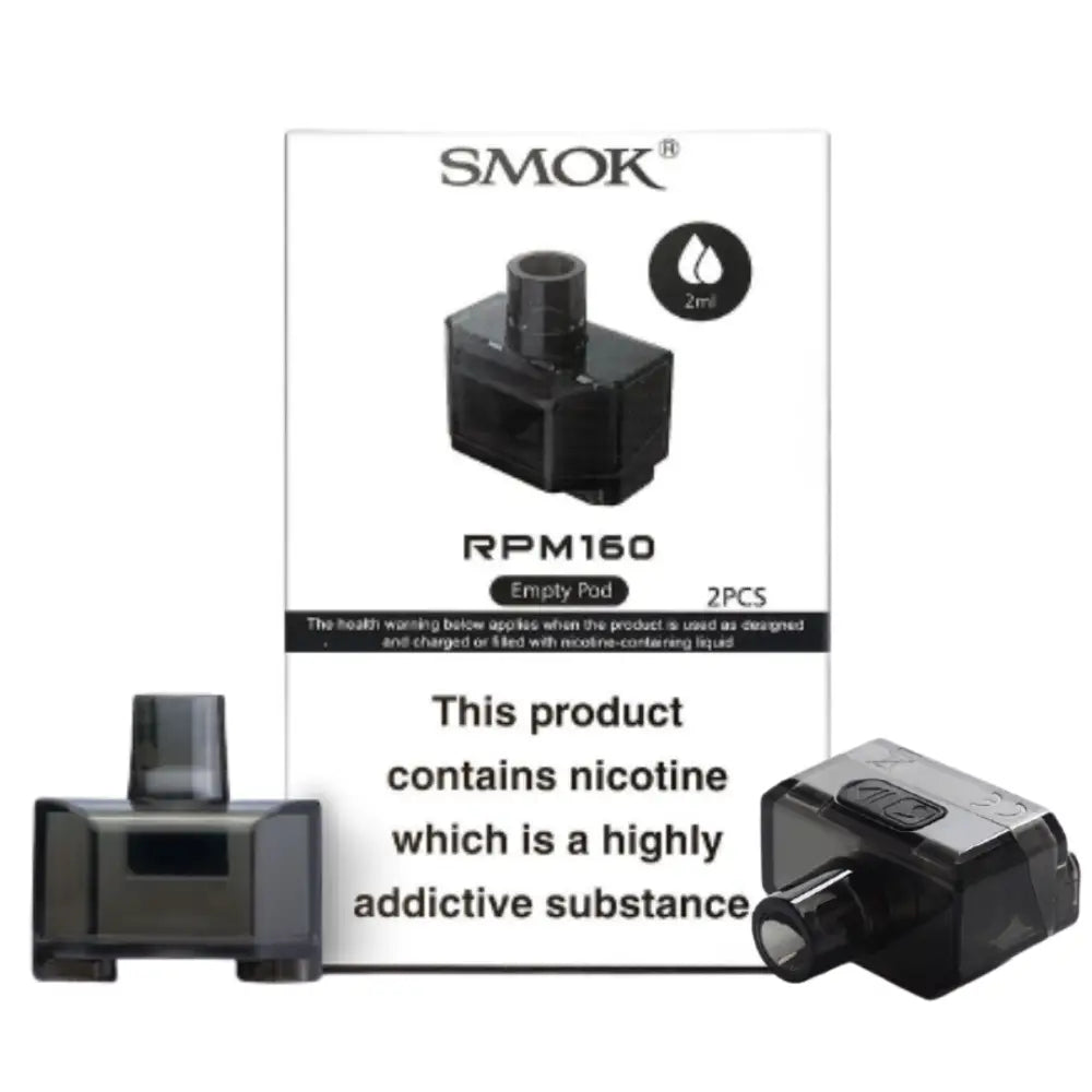 Smok RPM160 replacement pods with packaging at Smokz Vape Store, compatible with RPM160 2ml pods
