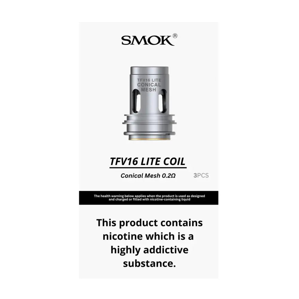 Smok TFV16 coils pack of three with 0.2Ω conical mesh for vaping at Smokz Vape Store
