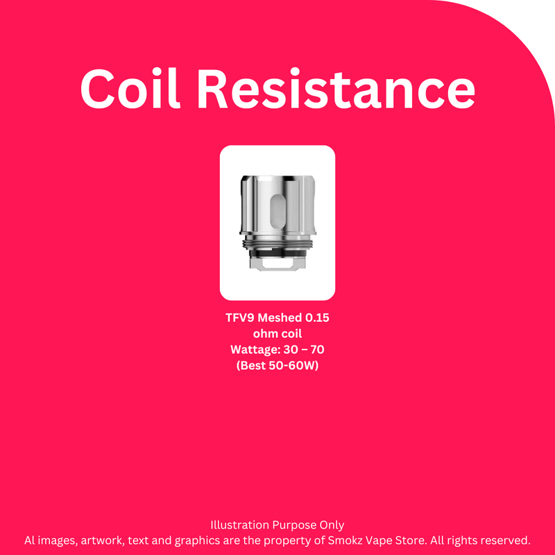 Smok TFV9 Coil Resistance