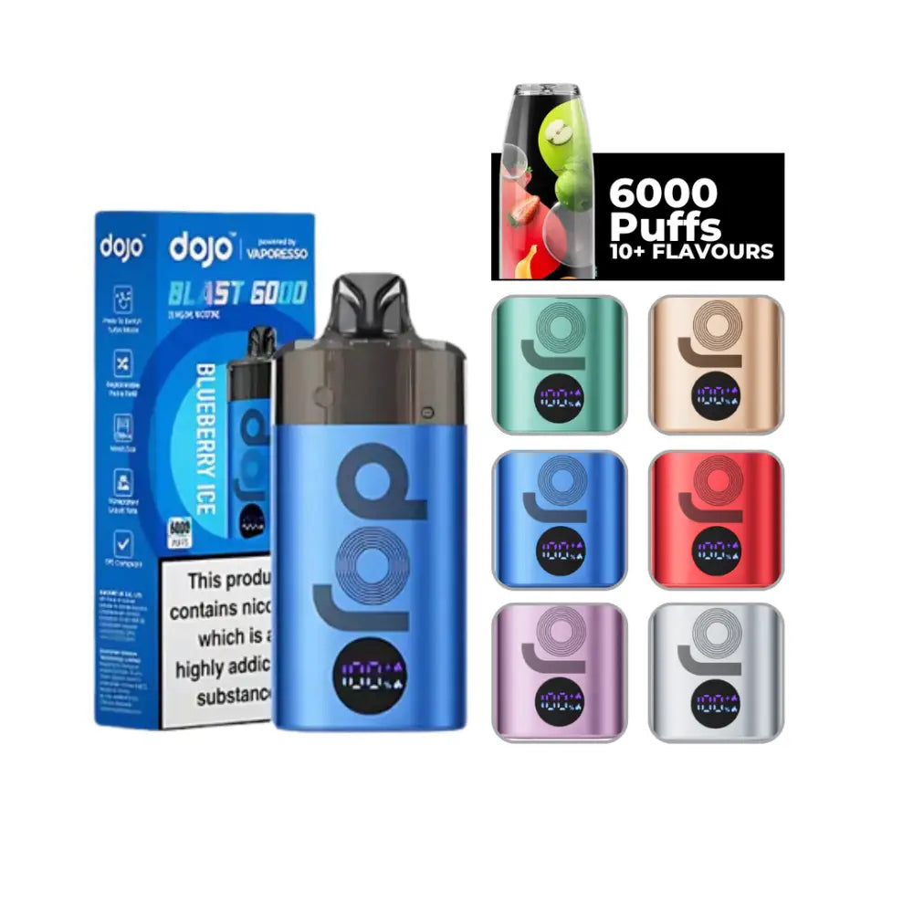 Vaporesso Dojo Blast 6000 Puffs Blueberry Ice | Smokz Vaporesso Dojo Blast 6000 Puffs Blueberry Ice | Smokz